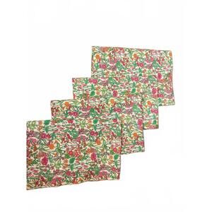 VTG J. CREW Set of 4 Floral Patterned Cloth Napkins